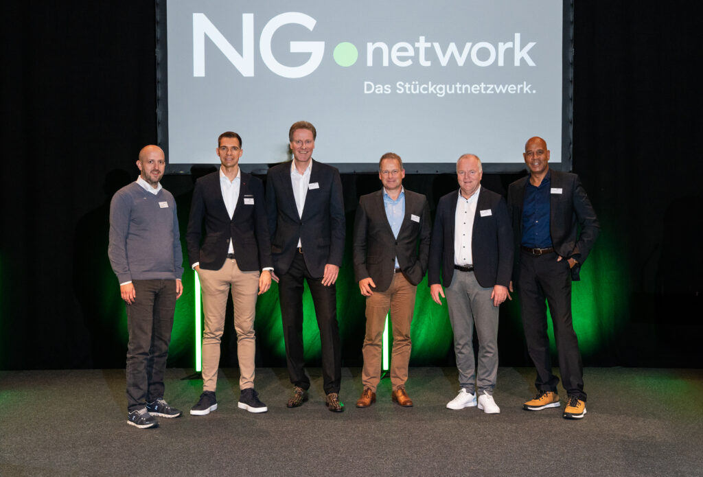 Daniel Kaiser, Jan-Dirk Groenewold, Stephan Opel, Gerald Penner, Werner Dettenthaler, Jonathan Adeoye beim NETZWERKFORUM Stückgut am 7. November in Bad Hersfeld.